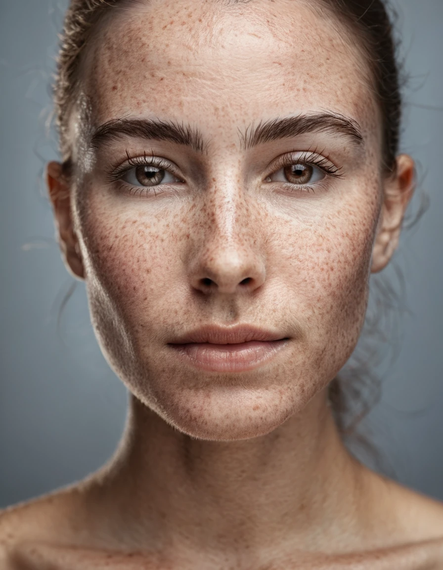 beautiful woman, (natural human skin with visible pores and blemishes:0.1), portrait