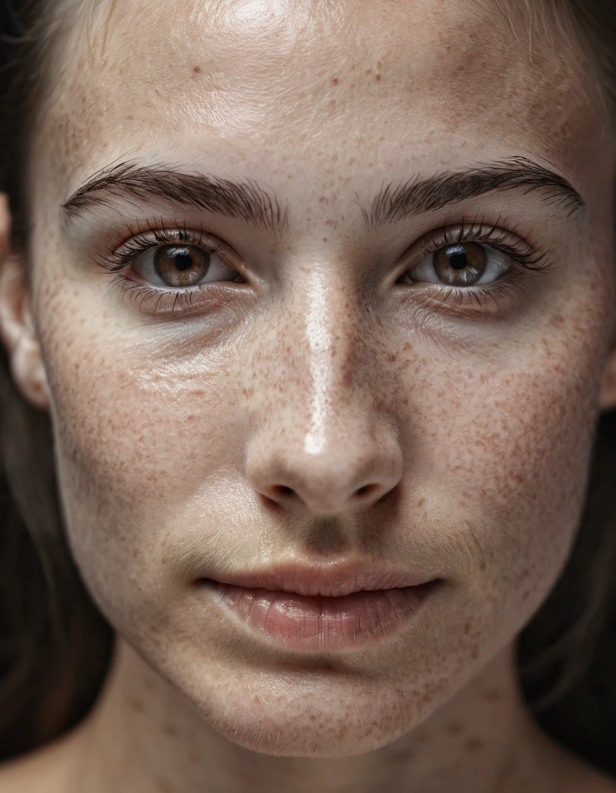 beautiful woman, (natural human skin with visible pores and blemishes:0.1), portrait