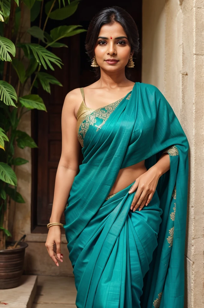 A aunt in saree