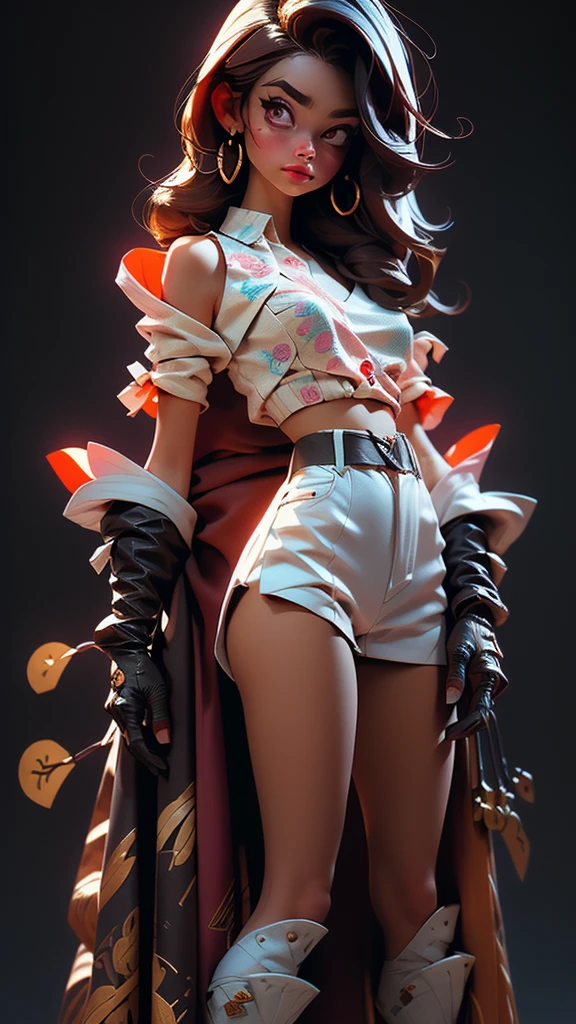 1girl, white jumpsuit, neon lines on clothing, cyberpunk, (best quality,4k,8k,highres,masterpiece:1.2),live stage, glowing line dress, oversized sunglasses, colorful punk hairstyle, full body portrait, dynamic dance