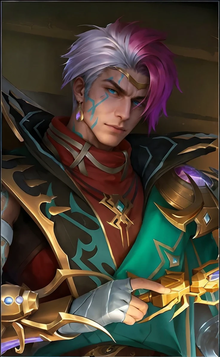(Intricate Details, Masterpiece, Best Quality, High Resolution, 8k), (1man), (male:1.2), finely detailed eyes and face, toned body, masculine appeal, commanding presence, hot stud, bulging biceps and triceps, well-developed quadriceps and hamstrings, light skin, burgundy straight layered bangs hair, aquamarine eyes,  ornate details,  portrait, solo, half shot, looking down, detailed background, detailed face, (cogpunkai, cogpunk theme:1.1),  tech-mage,   [magic|technology], melding of spellcraft and advanced technology,  intricate [spellcasting clothes|mechanical gear], gear shaped glyphs,  ancient crystals,  [gears|ancient spell],  floating particles,  [innovative|enchanting] aura, high tech vehicle in background,   , finely detailed background, Depth of Field, VFX, young man and handsome, wearing glasses