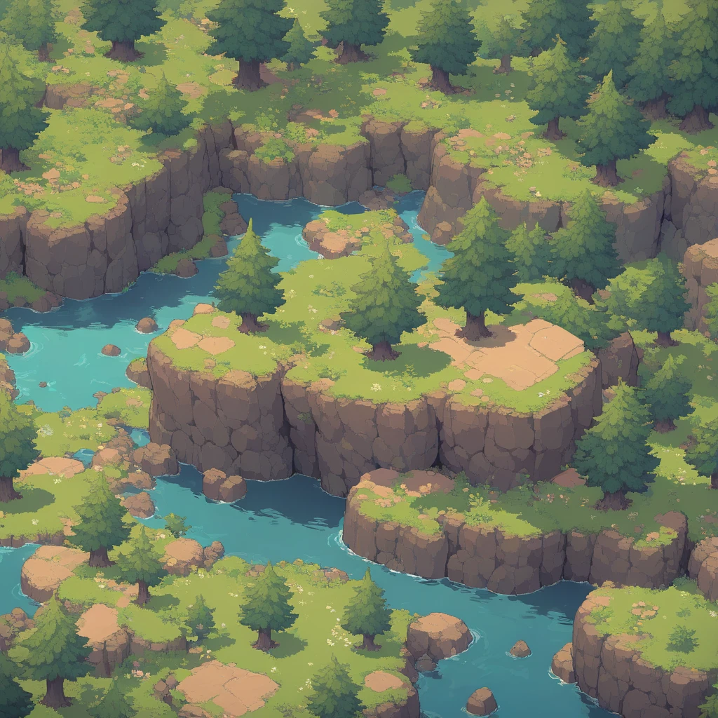 retro video game style,pixelated, vibrant pastel colors,8-bit characters,blocky shapes,sharp lines,detailed shading,classic gaming vibe,nostalgic atmosphere,classic arcade games,masterpiece:1.2,ultra-detailed,illustration style, 2d texture, stone texture, 4 k seamless mud texture, video game texture, dirt texture, tileset, game tiles, grass, 3/4th perspective trees, 3/4th perspective tileable rock texture, 3/4th perspective tileable cliff formations, tileable trees, topdown view, game texture, game art, tileable texture, very detailed cliff texture, intricate stones, top down view, 3/4th perspective