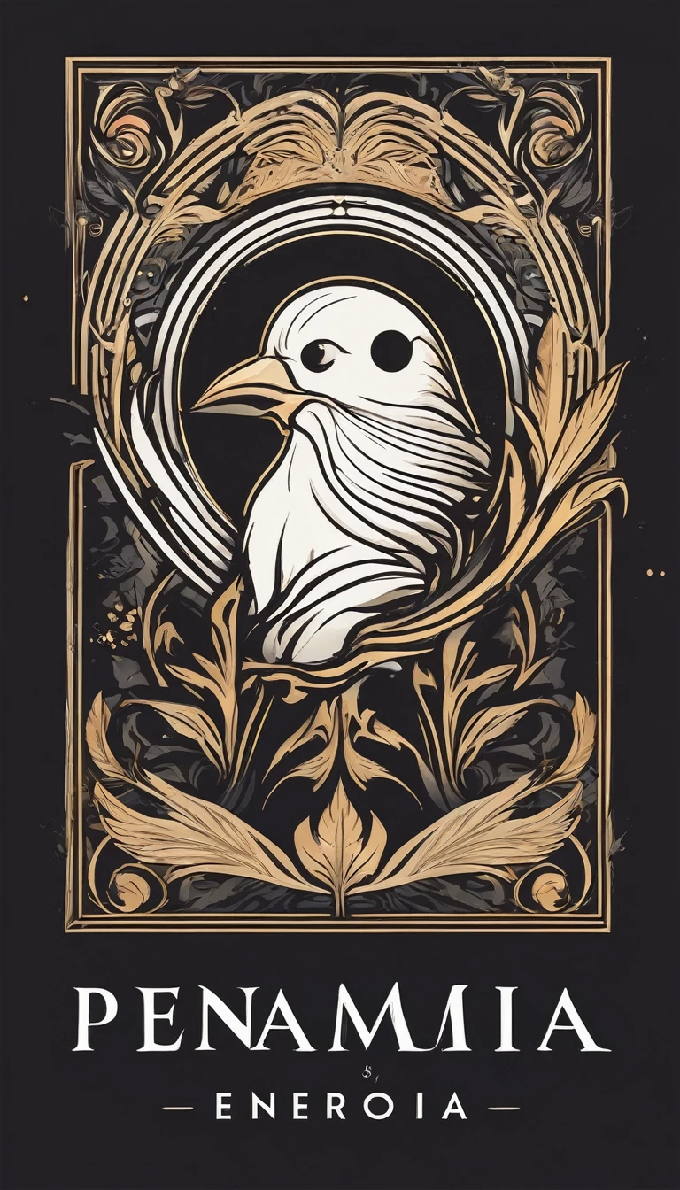 Design a logo that captures the magic of storytelling and the importance of memory, encapsulating the brand 'Penamemoria'. The logo should be simple, memorable, timeless, and versatile, working well in both print and digital formats. Should include the face of a boy and a bird feather