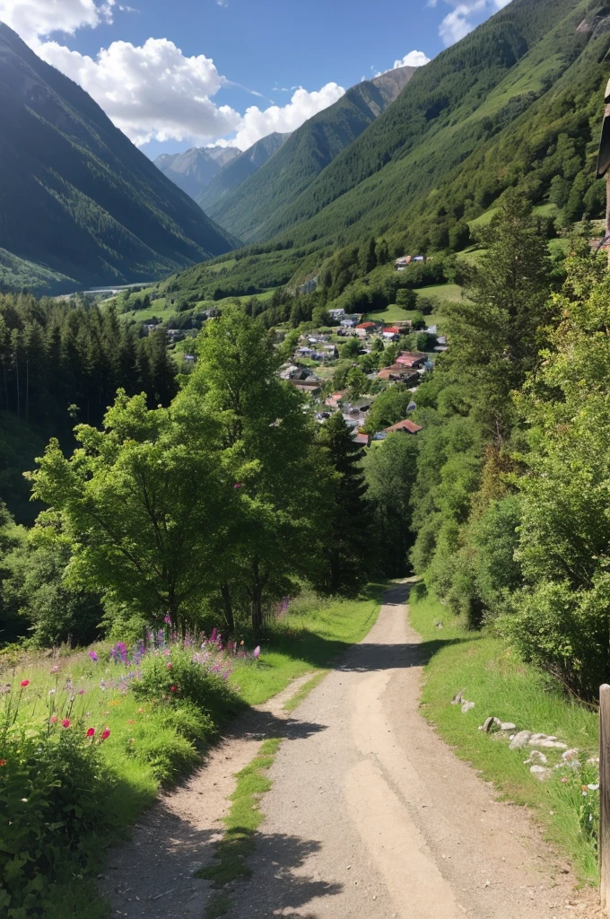 beautiful mountain path
