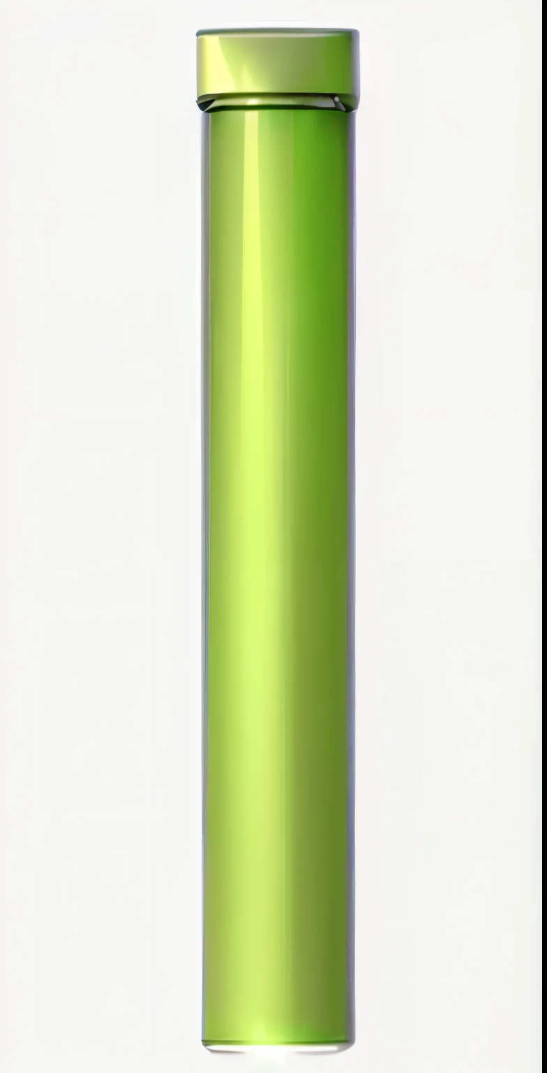 a close up of a green lighter with a white background, gradient light green, green lightsaber, greenish tinge, metalic green, lightgreen, light green, gradient green, green: 0.5, pencil, green: 0.25, green bioluminescent chrometype, fluorescent, lime and gold hue, greenish skin