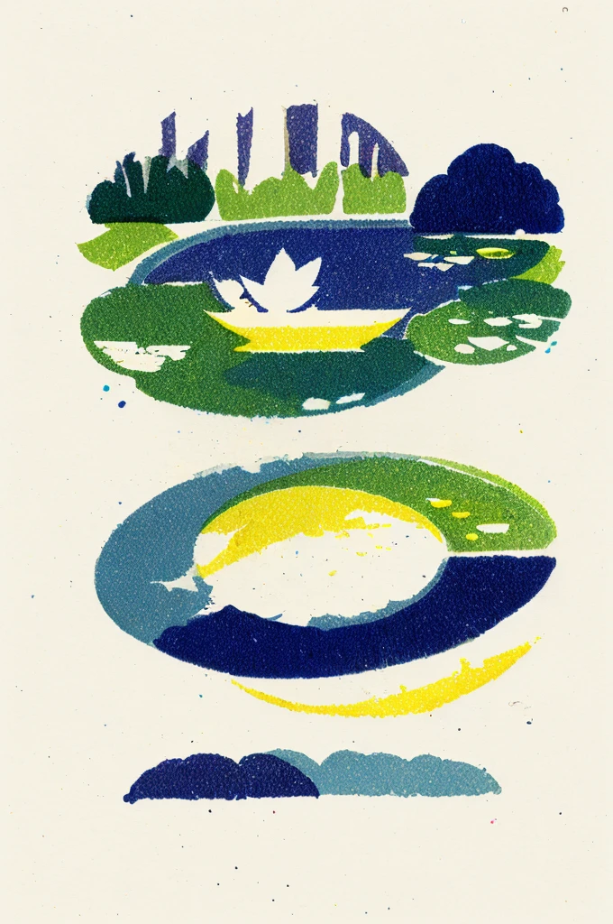 lotus, watercolor, no letters