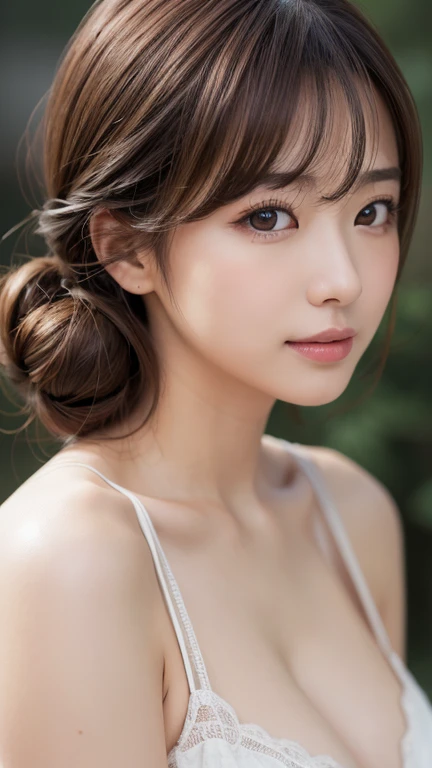 masterpiece:1.3), (8K, Realistic, RAW Photos, Best image quality: 1.4), Japanese Girls、(Random Hairstyles:1.2)、Highly detailed face、Attention to detail、double eyelid、Beautiful woman:1.4、Light brown hair、Highest quality、masterpiece、Ultra-high resolution、(Realistic:1.4)、Professional lighting and attention to detail make you smile、Loose、thin、short hair、Deadly position、sexy、whole body