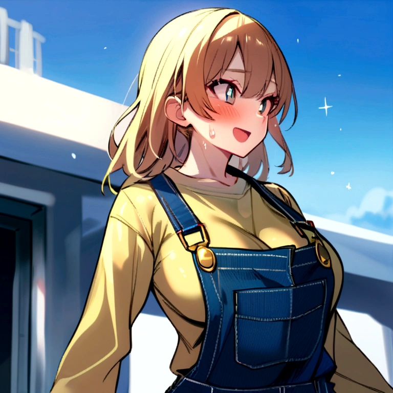 girl poop in her overalls オーバーオール