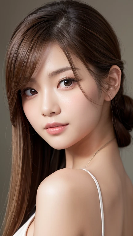 masterpiece:1.3), (8K, Realistic, RAW Photos, Best image quality: 1.4), Japanese Girls、(Random Hairstyles:1.2)、Highly detailed face、Attention to detail、double eyelid、Beautiful woman:1.4、Light brown hair、Highest quality、masterpiece、Ultra-high resolution、(Realistic:1.4)、Professional lighting and attention to detail make you smile、Loose、thin、short hair、Deadly position、sexy、whole body、one piece