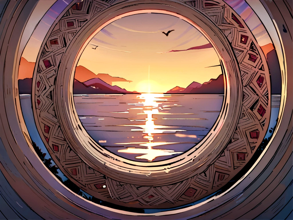 Sunrise in a tranquil setting