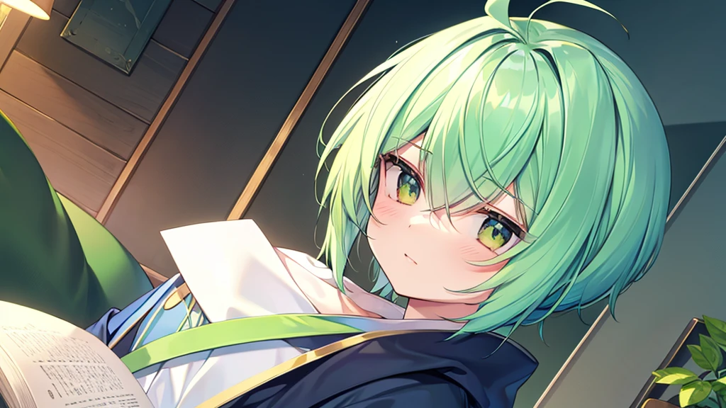 Zundamon Light green hair juvenile reading