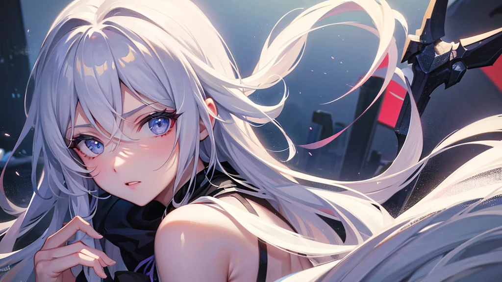A beautiful girl with a cold gaze