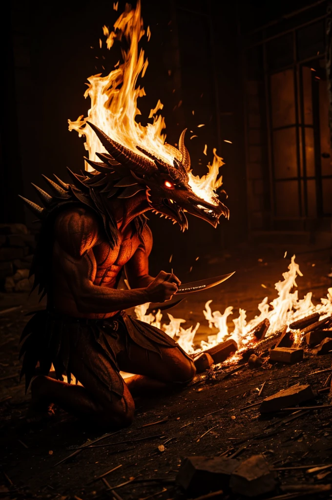 Make a fire demon 