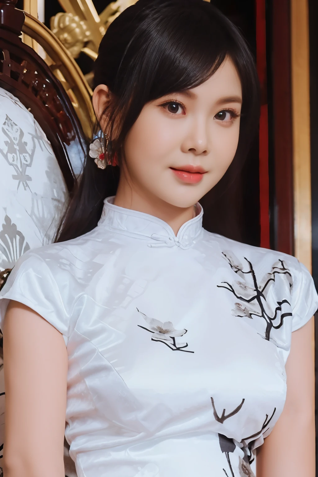 A girl wears an Indonesian-style futuristic suit that embodies cultural fusion and modern fashion. The suit is decorated with intricate patterns and bright colors, showcasing Indonesia's rich cultural heritage. The girl stands confidently and strikes a dynamic pose , her detailed eyes reflect determination and curiosity. The material of the suit is a combination of traditional textiles and futuristic synthetic fibers, giving it a unique and edgy look. The overall image quality is of the highest standard, with sharp focus and ultra Detailed rendering. The artwork uses physically based rendering techniques, producing realistic lights and shadows. The colors are bright and vibrant, capturing the essence of Indonesian cultural aesthetics. The background blends modern architecture and traditional elements to create a fusion of the past and the future .The theme explores the intersection of Indonesian culture, futuristic design, and artistic images of confident girls.
