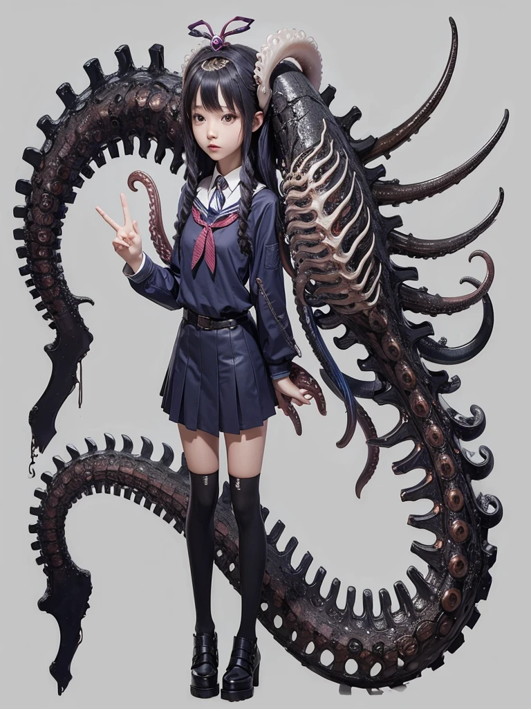 Tentacle Girl. she&#39;s a mechanical tentacle. Knife at the tip of the tentacle. spine-like design. Japan .