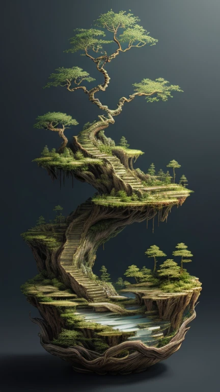 best quality, realistic, photorealistic, cave with divine tree entangled with dead roots with many roots wrapped around it, "unique pot of tree trunks and reliefs and steep cliffs"
((Miniature landscape)),(Chinese architecture),Divine Tree,
very detailed carving "pot with root relief",
Ultra wide angle, Accent Lighting, Volumetric Lighting, backlight, (detailed light),((very subtle and beautiful)),dramatic_shadow,ray_tracing,hdr