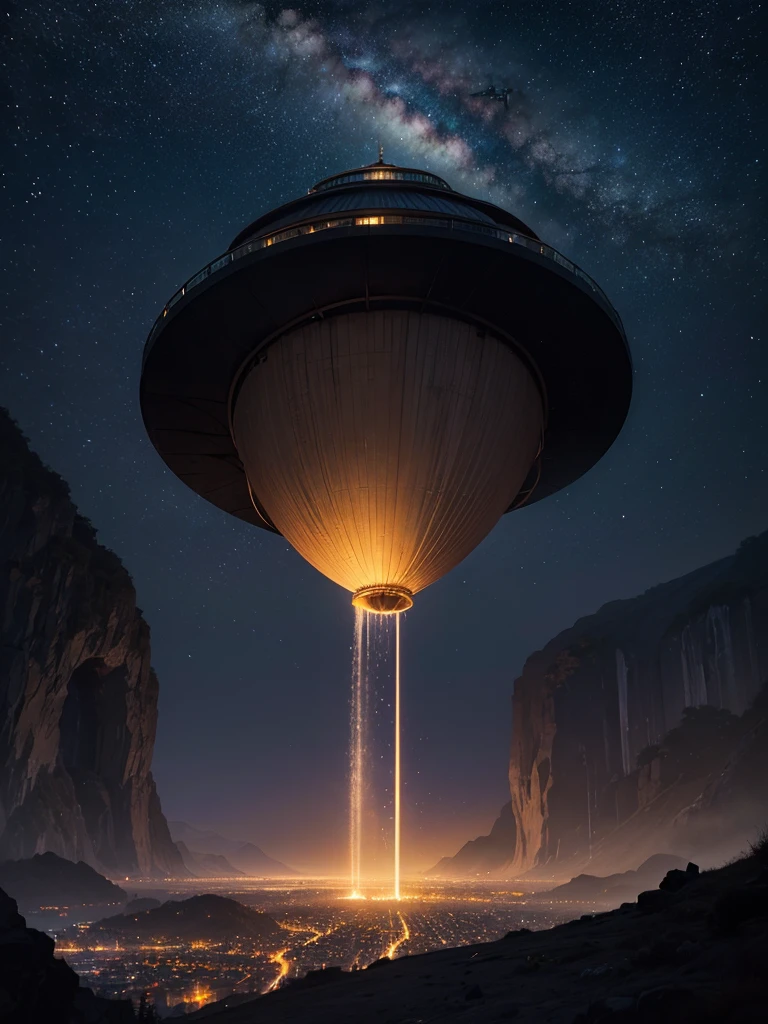 appearance々Colored light，spot light，In the dark，From the ground to the sky，Emits a large amount of light，Fantasy landscape，Million Dollar Night View，Masterpiece，high-detail，perfect-composition，face perfect，perfect bodies，the golden ratio，8K