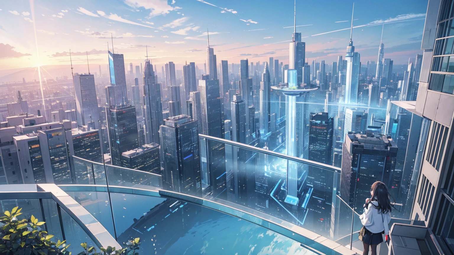 (Best quality,4K,8K,A high resolution,Masterpiece:1.2),Ultra-detailed,(Realistic,Photorealistic,photo-realistic:1.37),Futuristic floating city,Futuristic technology,Huge urban high-tech tablet platform,Airship,Floating in the sky,Futuristic city,Small airships around,High-tech hemispherical platform,Colorful lights,Advanced architecture,modernn architecture,skyscrapper,Access the cloud,Scenic beauty,view over city,Impressive design,Blend seamlessly with nature,energetic and vibrant atmosphere,Futuristic transportation system,Parking is suspended,Transparent path,Lush greenery,Sky gardens,cascading waterfalls,Magnificent skyline,reflections on the water,Sparkling river,Architectural innovation,futuristic skyscrapers,Transparent dome,The shape of the building is unusual,Elevated walkway,Impressive skyline,Glowing lights,Futuristic technology,Minimalist design,Scenic spots,Panoramic view,Cloud Piercing Tower,Vibrant colors,epic sunrise,epic sunset,Dazzling light display,magical ambiance,The future city,Urban Utopia,LuxuryLifestyle,Innovative energy,sustainable development,Smart city technology,Advanced infrastructure,Tranquil atmosphere,Nature and technology live in harmony,Awesome cityscape,Unprecedented urban planning,Architecture connects seamlessly with nature,High-tech metropolis,A cutting-edge engineering marvel,The future of urban living,Visionary architectural concept,Energy-efficient buildings,Harmony with the environment,A city floating above the clouds,Utopian dreams become reality,The possibilities are endless,State-of-the-art transportation network,Green energy integration,Innovative materials,Impressive holographic display,Advanced communication system,Breathtaking aerial view,Quiet and peaceful environment,Modernist aesthetics,Ethereal beauty