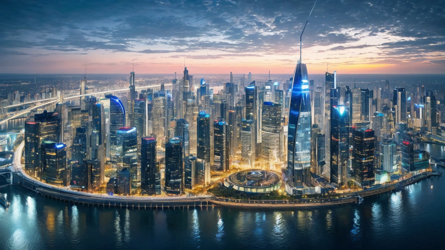 (Best quality,4K,8K,A high resolution,Masterpiece:1.2),Ultra-detailed,(Realistic,Photorealistic,photo-realistic:1.37),Futuristic floating city,Futuristic technology,Huge urban high-tech tablet platform,Airship,Floating in the sky,Futuristic city,Small airships around,High-tech hemispherical platform,Colorful lights,Advanced architecture,modernn architecture,skyscrapper,Access the cloud,Scenic beauty,view over city,Impressive design,Blend seamlessly with nature,energetic and vibrant atmosphere,Futuristic transportation system,Parking is suspended,Transparent path,Lush greenery,Sky gardens,cascading waterfalls,Magnificent skyline,reflections on the water,Sparkling river,Architectural innovation,futuristic skyscrapers,Transparent dome,The shape of the building is unusual,Elevated walkway,Impressive skyline,Glowing lights,Futuristic technology,Minimalist design,Scenic spots,Panoramic view,Cloud Piercing Tower,Vibrant colors,epic sunrise,epic sunset,Dazzling light display,magical ambiance,The future city,Urban Utopia,LuxuryLifestyle,Innovative energy,sustainable development,Smart city technology,Advanced infrastructure,Tranquil atmosphere,Nature and technology live in harmony,Awesome cityscape,Unprecedented urban planning,Architecture connects seamlessly with nature,High-tech metropolis,A cutting-edge engineering marvel,The future of urban living,Visionary architectural concept,Energy-efficient buildings,Harmony with the environment,A city floating above the clouds,Utopian dreams become reality,The possibilities are endless,State-of-the-art transportation network,Green energy integration,Innovative materials,Impressive holographic display,Advanced communication system,Breathtaking aerial view,Quiet and peaceful environment,Modernist aesthetics,Ethereal beauty