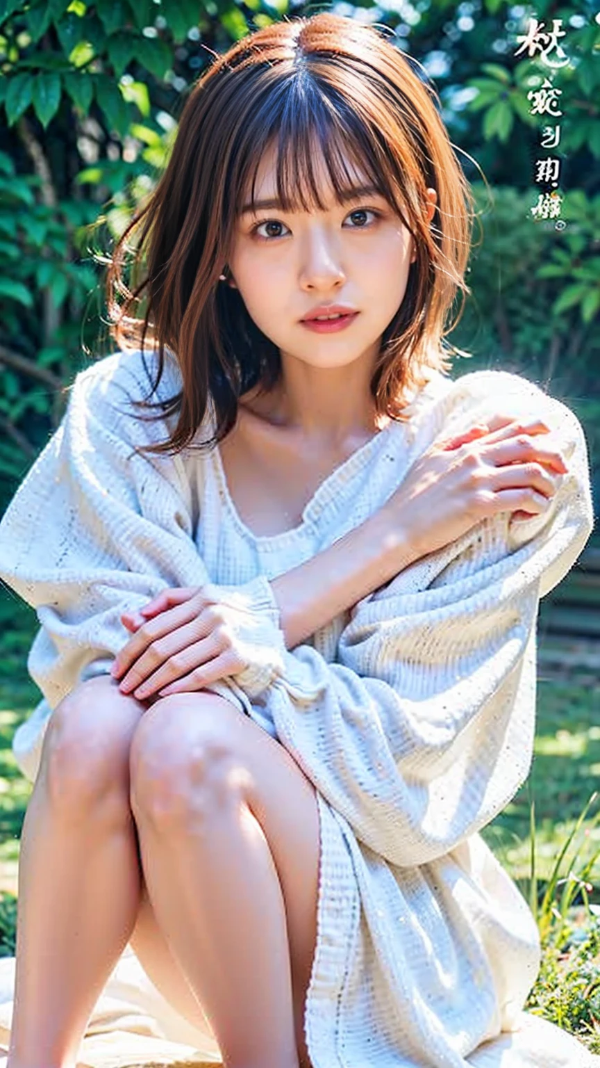 ((((Detailed explanation)))),(((masterpiece、Highest quality、Very detailed:1.42、Focus on the eyes)))、Female in her late s、Portraiture、Blurred cityscape at dusk、Silhouette of buildings and street lampedium length dark-brown hair、natural wavy curls、The wind is blowing softly、Some hair falls to the side of the face、Skin is smooth、Healthy olive color、The tan lines are faintly visible、Natural redness on the cheeks、I have a few small laugh lines on my forehead、Eyes with dark brown irises、The pupil is shining, Reflects light、Long curled eyelashes、Highlights the eyes、Eyebrows are thin and trimmed、Natural Arch、Small nose、straight、straight nose、lips are plump、soft pink lip gloss、Ultra-thin camisole、Barefoot and barefoot、A simple silver bracelet on her right wrist、A small diamond earring sparkles in her left ear..、The expression is calm、have confidence、smile、(((Emphasize the contrast between light and shadow)))、Realistic textures and facial details