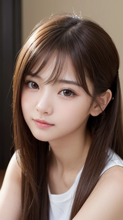 masterpiece:1.3), (8K, Realistic, RAW Photos, Best image quality: 1.4), Japanese Girls、(Random Hairstyles:1.2)、Baby Face、Highly detailed face、Attention to detail、double eyelid、Beautiful woman:1.4、Light brown hair、Highest quality、masterpiece、Ultra-high resolution、(Realistic:1.4)、Professional lighting and attention to detail will make you smile、Loose、thin、Super long hair、Deadly position、whole body、one piece、A little dull、Strong-minded girl