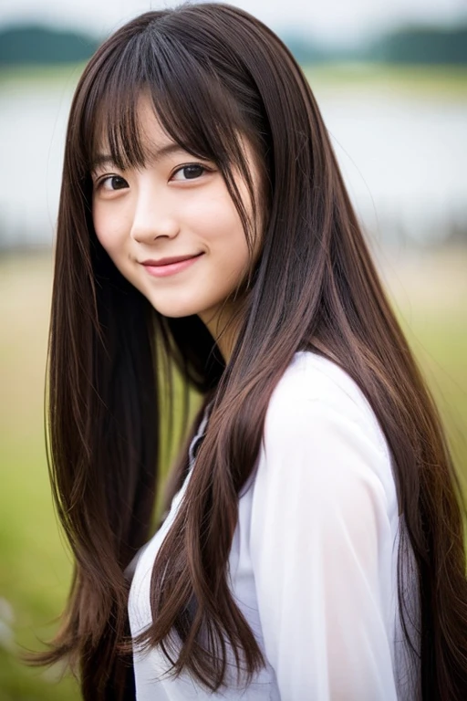 Girl with long hair、Japanese、Strong-minded girl、A little smile