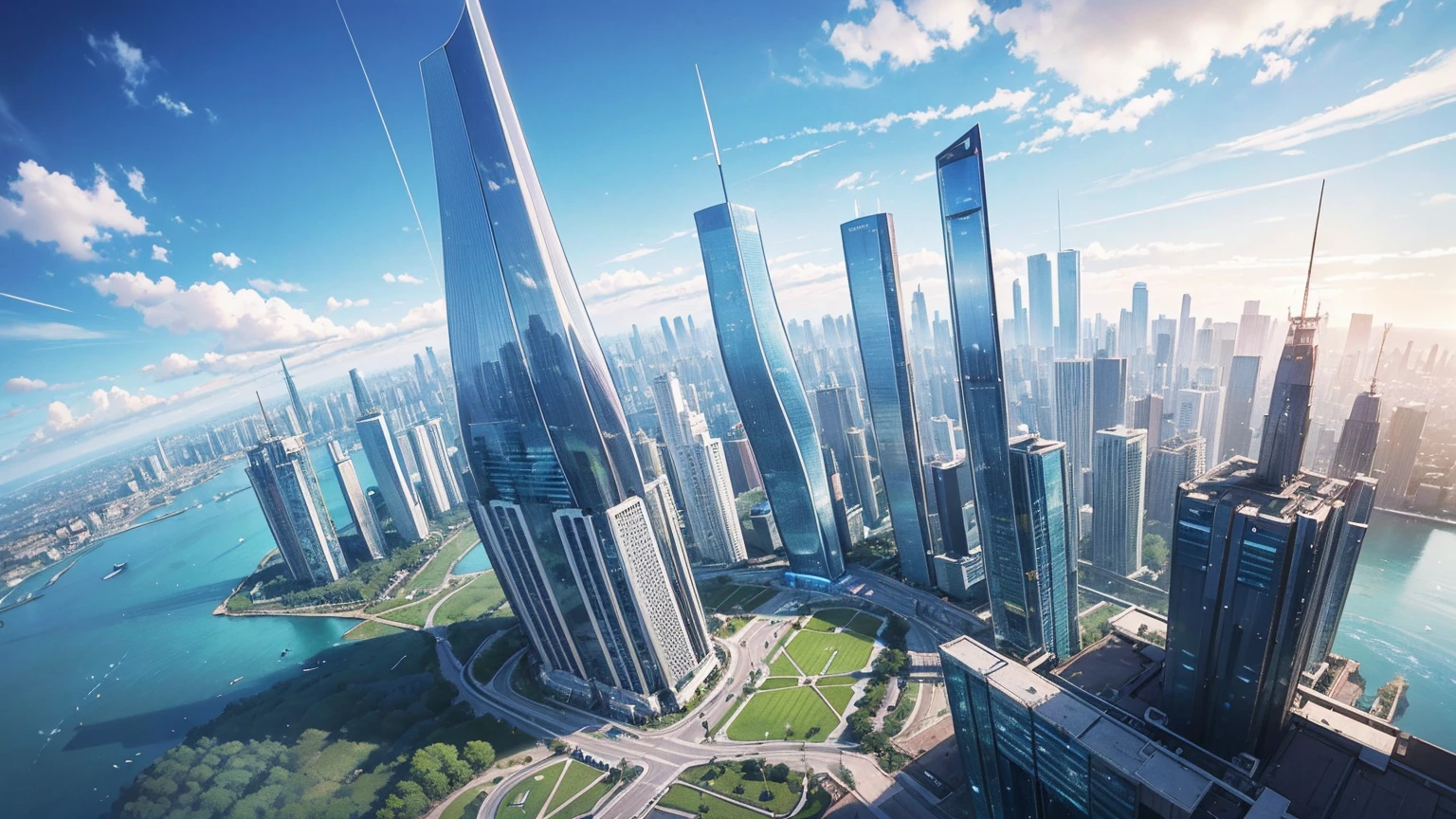 (Best quality,4K,8K,A high resolution,Masterpiece:1.2),Ultra-detailed,(Realistic,Photorealistic,photo-realistic:1.37),Futuristic floating city,Futuristic technology,Huge urban high-tech tablet platform,Airship,Floating in the sky,Futuristic city,Small airships around,High-tech hemispherical platform,Colorful lights,Advanced architecture,modernn architecture,skyscrapper,Access the cloud,Scenic beauty,view over city,Impressive design,Blend seamlessly with nature,energetic and vibrant atmosphere,Futuristic transportation system,Parking is suspended,Transparent path,Lush greenery,Sky gardens,cascading waterfalls,Magnificent skyline,reflections on the water,Sparkling river,Architectural innovation,futuristic skyscrapers,Transparent dome,The shape of the building is unusual,Elevated walkway,Impressive skyline,Glowing lights,Futuristic technology,Minimalist design,Scenic spots,Panoramic view,Cloud Piercing Tower,Vibrant colors,epic sunrise,epic sunset,Dazzling light display,magical ambiance,The future city,Urban Utopia,LuxuryLifestyle,Innovative energy,sustainable development,Smart city technology,Advanced infrastructure,Tranquil atmosphere,Nature and technology live in harmony,Awesome cityscape,Unprecedented urban planning,Architecture connects seamlessly with nature,High-tech metropolis,A cutting-edge engineering marvel,The future of urban living,Visionary architectural concept,Energy-efficient buildings,Harmony with the environment,A city floating above the clouds,Utopian dreams become reality,The possibilities are endless,State-of-the-art transportation network,Green energy integration,Innovative materials,Impressive holographic display,Advanced communication system,Breathtaking aerial view,Quiet and peaceful environment,Modernist aesthetics,Ethereal beauty
