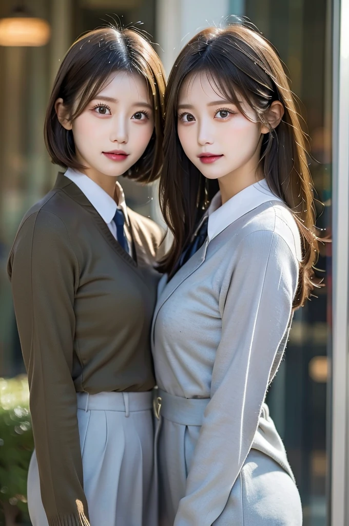 Three Beauties,Wearing a uniform