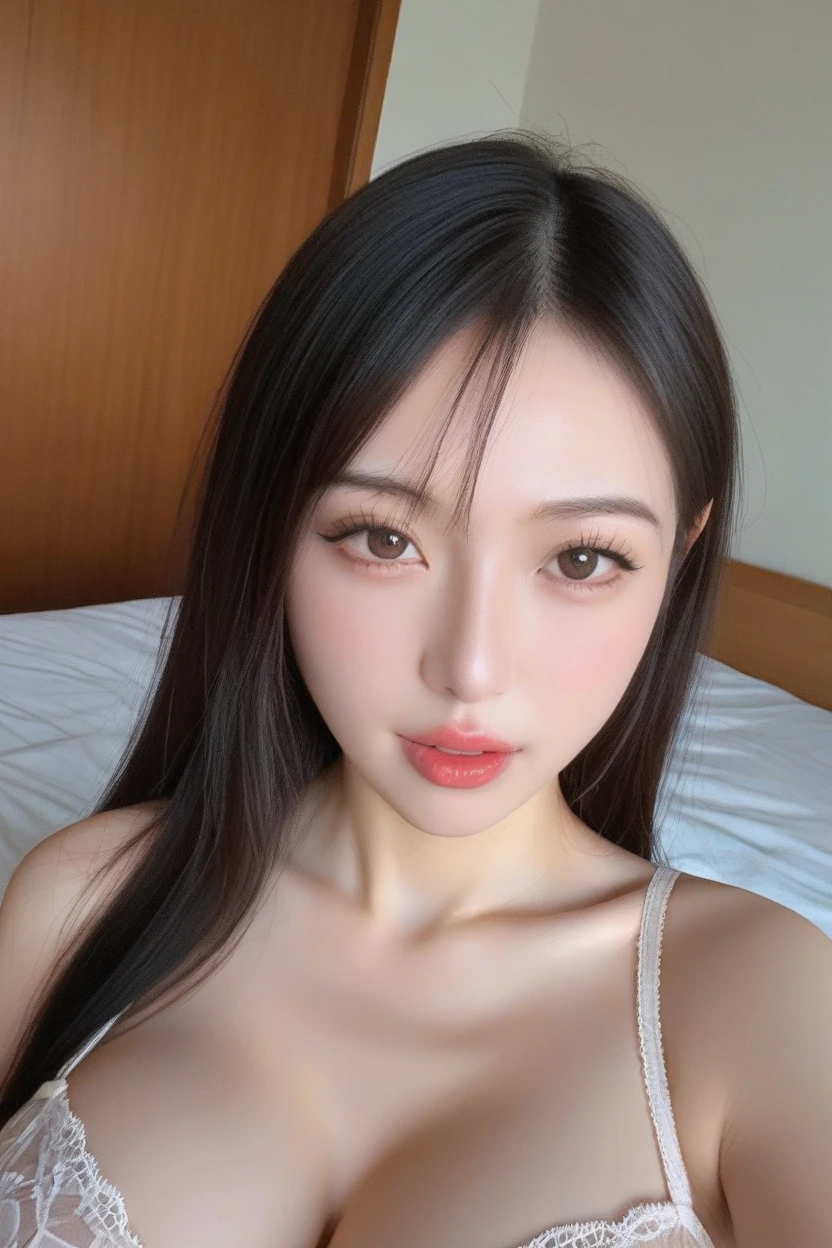 score_9, score_8_up, score_7_up, best quality, masterpiece,realistic eye, big breasts, japanese girl, gal, black hair, long hair, bite used condom, eyelash, pale skin, lips, gloss, lingerie, wariza, on bed, best quality, very aesthetic, nsfw,
