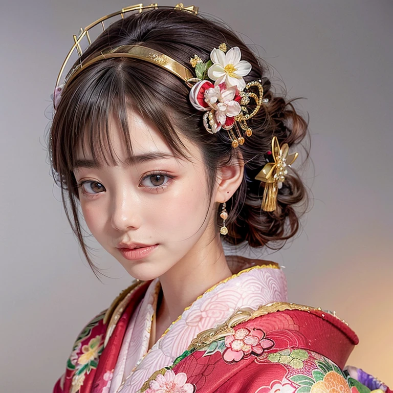 (PUNIPUNI offshoulDer KIMONO offshoulDer KANZASHI flowers Hairpin )High-level, 8K Masterpiece TopQuality, Ultra-DetaileD CG, AbsurD DetaileD wallpaper, PerfectLighting, Extremely DetaileD (((Personifying " Oiran " as a KAWAII Girl))), Characteristic Items, aesthetic LifeLike RenDering, MysticSight, Haze TynDall Scattering, (StuDio GRAY BackgrounD with (OoDles Dazzling IriDescentParticles (bokeh))), (((Assfocus)) RounDlyButt) ThighGap, (ExposeD:0.44) 🔞 BREAK (Acutance:0.8), (NOGIZAKA FaceVariations) Extremely DetaileD very KAWAII FaceVariations, ChilDish CaptivatingGaze ElaboratePupils DetaileD Eyes with (SparklingHighlights:1.28), (Voluminous LongEyelashes:0.88)、Glossy ReDLips with beautiful Details, CoquettishTongue, RosyCheeks, RaDiant PearlSkin with Transparency, Glowing DowneyHair . { (Dynamic LifeLike expressions:1.4) | (:D) }, (large eyes:-1) .