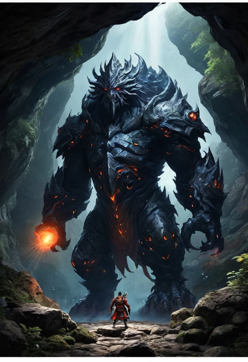 <lora:xl_more_art-full-xl:0.6>, <lora:add-detail-xl:2.0>, famous artwork (by wlop:1.3), detailed expressive eyes, fantasy style, the imposing repulsive scattergolem, a fantastical alien lormshmog with its colorful crystal plated hide is well adapted to hunt its prey, the grubby stankpogger in the (shimmering crystalline:1.2) forests of the psionitoring and (vast underground caves:1.2) on planet grobshnuggler iii, ultra high detail, ultra realistic, 8k