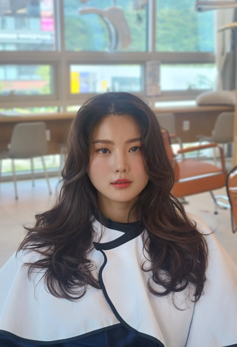 Best Quality, 8k, Masterpiece, (Portrait: 1.3), (photo realistic:1.4), (hyper realistic:1.4), Sharp Focus, looking at viewer, (smoother lighting:1.1), (increase cinematic lighting quality:0.9), realistic lighting, backlighting, light on face, ray trace, (brightening light:1.2), (Increase quality:1.4), sharp detail, (best quality real texture skin:1.4), finely detailed eyes, black_eyes, finely detailed face, 25 year old Korean woman