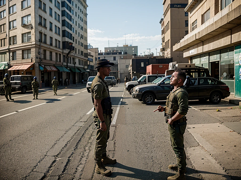 Bandits confront soldiers