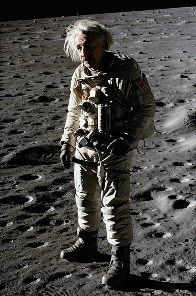 Einstein on the moon