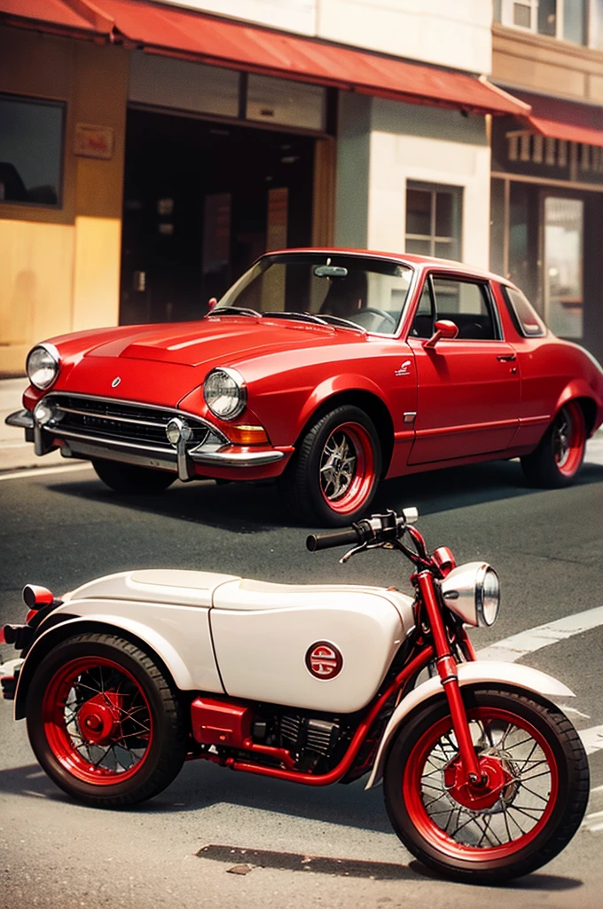 red animated vehicle