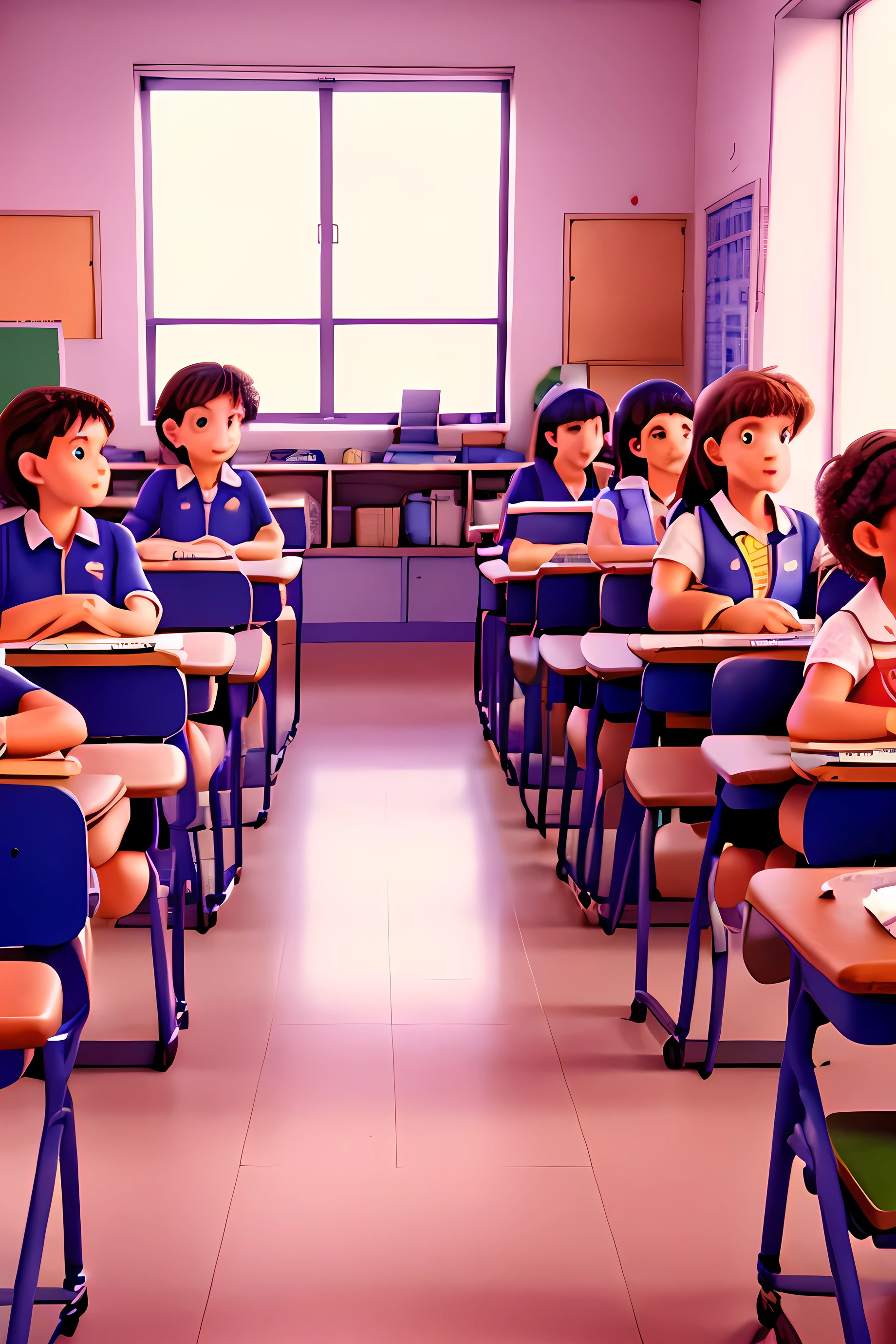 Classroom, America, 1990s, September, New semester