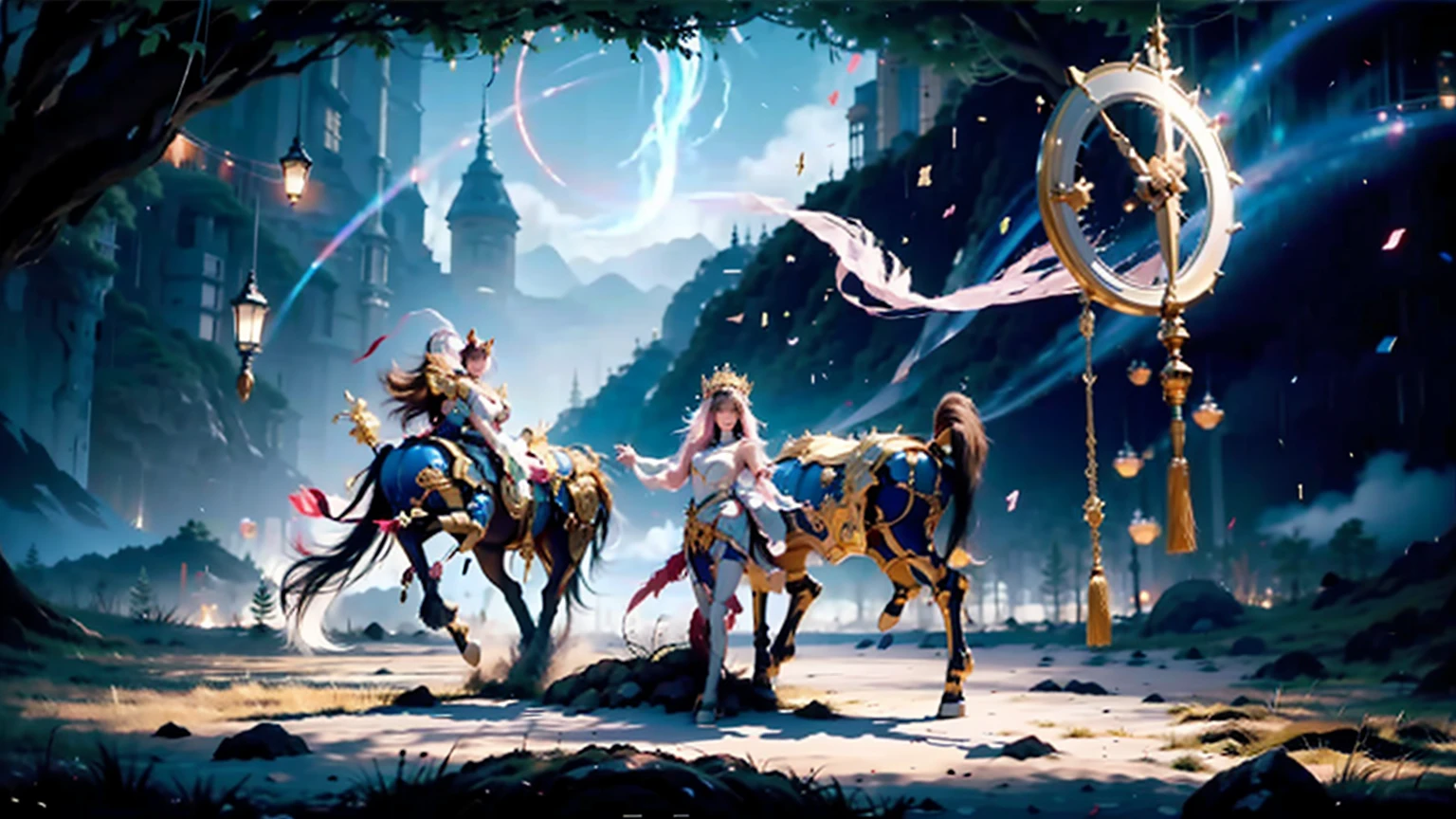 In the beautiful illustration of this super-grand scene，The ultra-long-distance lens shows us（More than eight distinctive and beautiful female centaurs，Half Man, half horse，Half Man, half horse，Princess：2.7），Their Personality、Distinctive and vivid features。from（shining, Angelic, snow-white centaur from heaven：1.1），arrive（噩梦般的火红色Half Man马被火焰包围：1.1）、再arrive（绿色Half Man马, The wind spirit flying in the sky：1.1）、再arrive有（独角蓝色Half Man马被闪电包围：1.1），arrive（A mechanical mecha with shining metallic light：1.1）、再arrive（身披彩色龙鳞皮革的强大龙形Half Man马：1.1）、再arrive（A slender elven centaur that is graceful and agile：1.1）Elegantly put on a flower crown、arrive（Enchanting and charming Tiflin centaurs：1.1）、再arrive（拥有难以言喻的性感感觉的魅魔Half Man马：1.1）。每个Half Man马角色都充分展现出他独特的风格。The illustration uses advanced artistic techniques and tools，Use nesting、Weaving、Editing、view、interlude、Montage and other artistic techniques，Divide the scene into parts according to geometric arrangement，Each part corresponds to a role，from而更有效地利用了空间，让八个Half Man马同时存在于一张图片中，（The style tends to be weird、Hayao Miyazaki、Aesthetic、Unspeakable：3.3）。Advanced brush tools via Midjourney、Color Palette、Material packsand模型包、Texture tools，对于每个Half Man马, Exquisite props are designed to increase racial characteristics、Clothing and physical features，Enhances the character's personality and visual appeal，（Stunning landscapes in illustrations，The sky is changing、rainbow、aurora、Stars and Moon，Incorporating iconic landmarks such as Mount Everest，and fireworks、Tranquil lake、Natural and urban elements of waves and neon lights，Create a magical atmosphere：1.5），Centaurs demonstrate their unique abilities and equipment in a variety of environments，This is true even in extreme alien landscapes。Using Midjourney&#39;s Tools、Material packs、Texture tools、The color palette makes depicting details vivid and Practical，from复杂的发型and以及不同的种族特质、Body、Appearance characteristics、服装arrive真实的纹理，Greatly improved the realism of the Centaurs and their surroundings，The fusion of multiple art styles adds vitality to the characters&#39;Movement at all angles，The overall visual experience is further enriched。The final illustration is described as "masterpiece"，It has the following characteristics "best quality" and "Practical"，Show details of the creative process、Level of creativity and craftsmanship。 Human Development Report，（Reality，masterpiece品质，best quality）