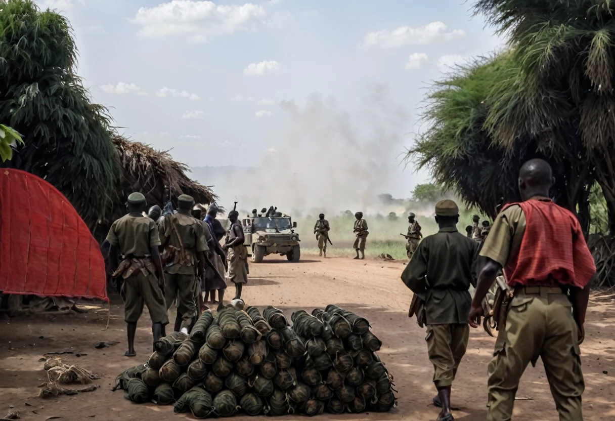 Bandits confront soldiers