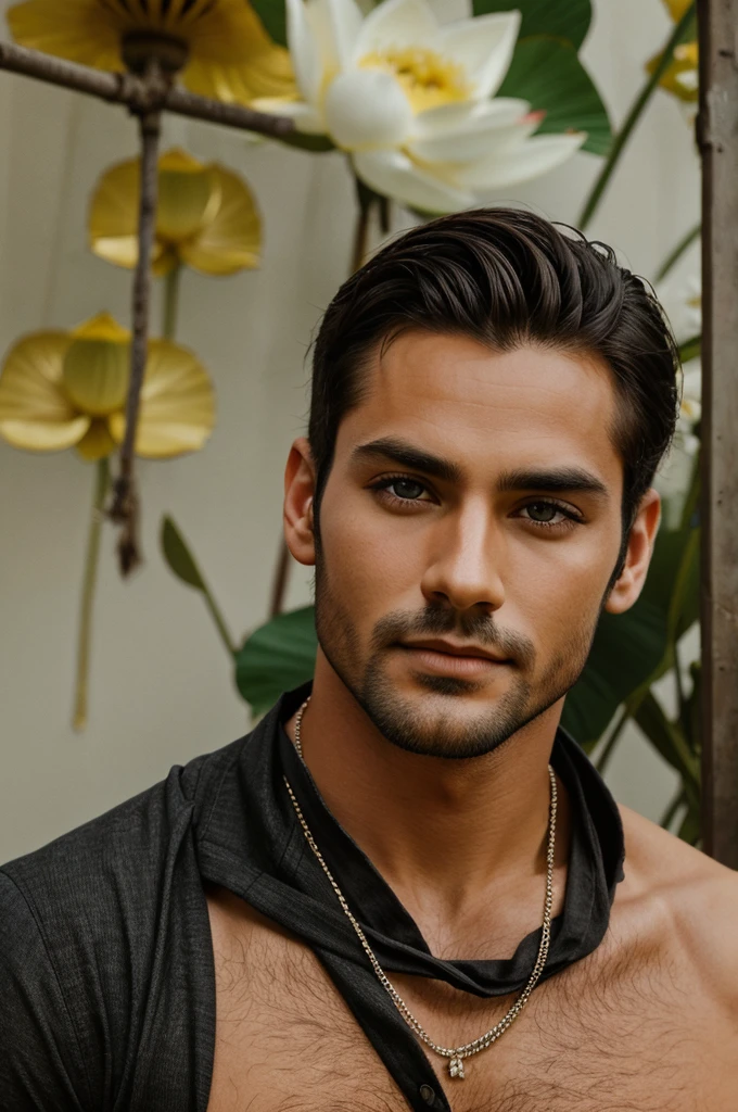 A handsome man with Lotus eyes 