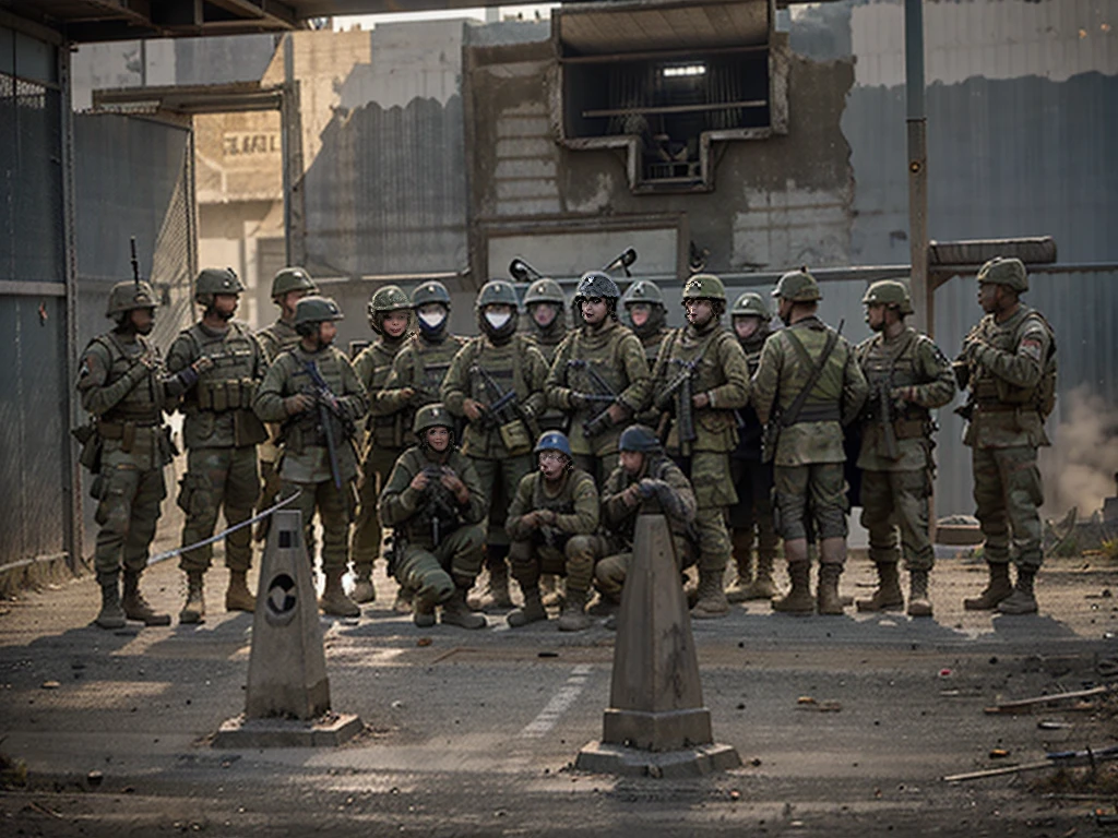 Bandits confront soldiers