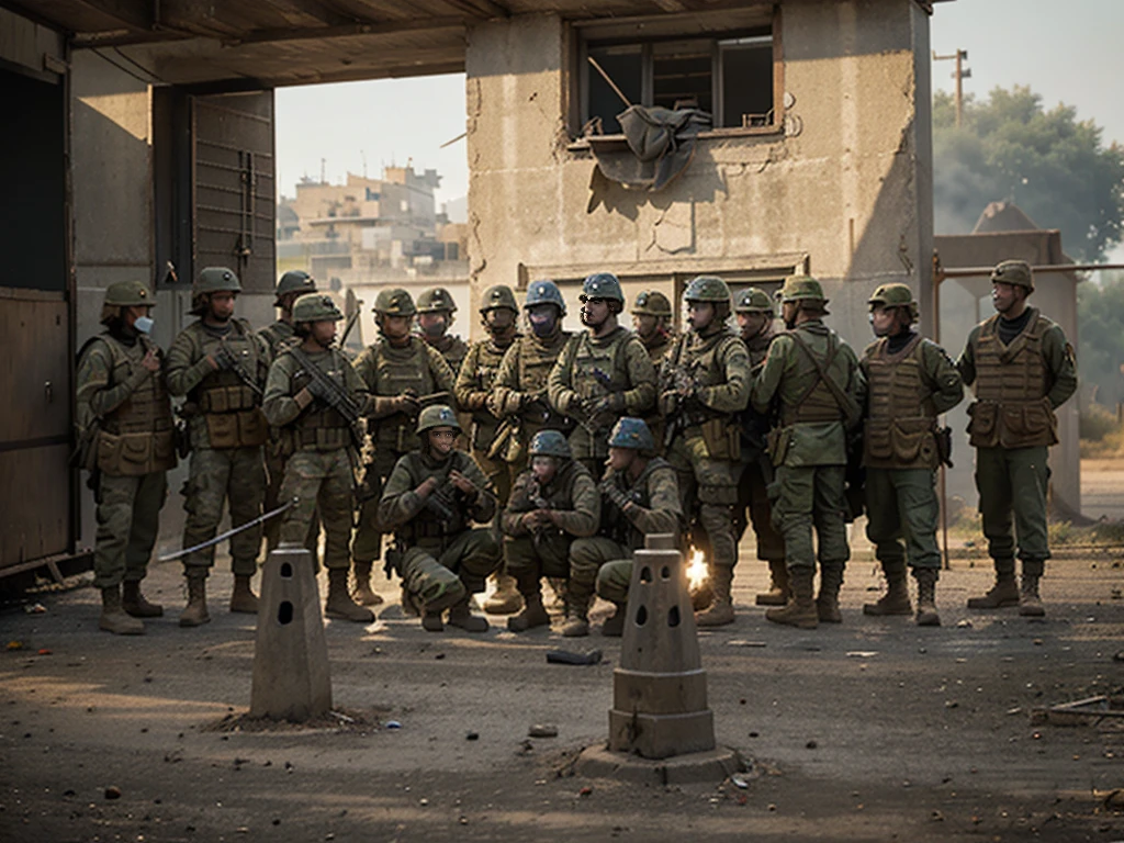 Bandits confront soldiers