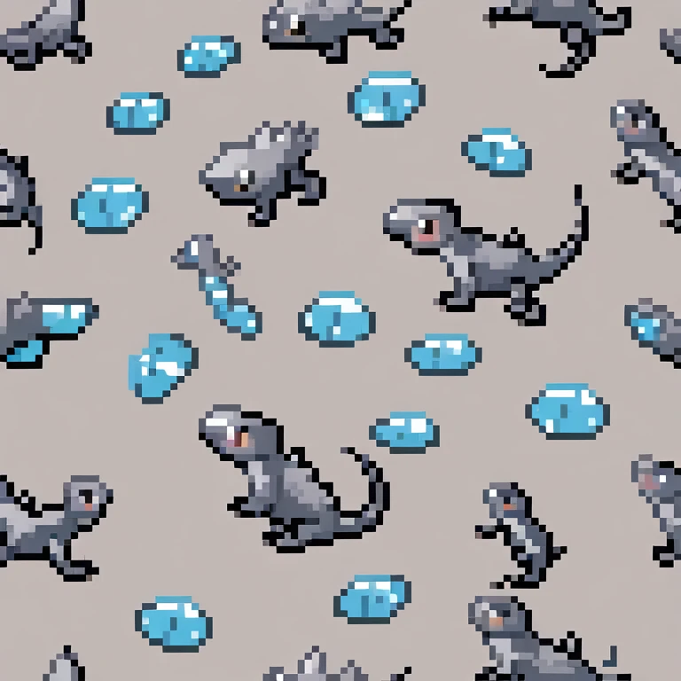 grey lizard with big crystals on its back. simple background