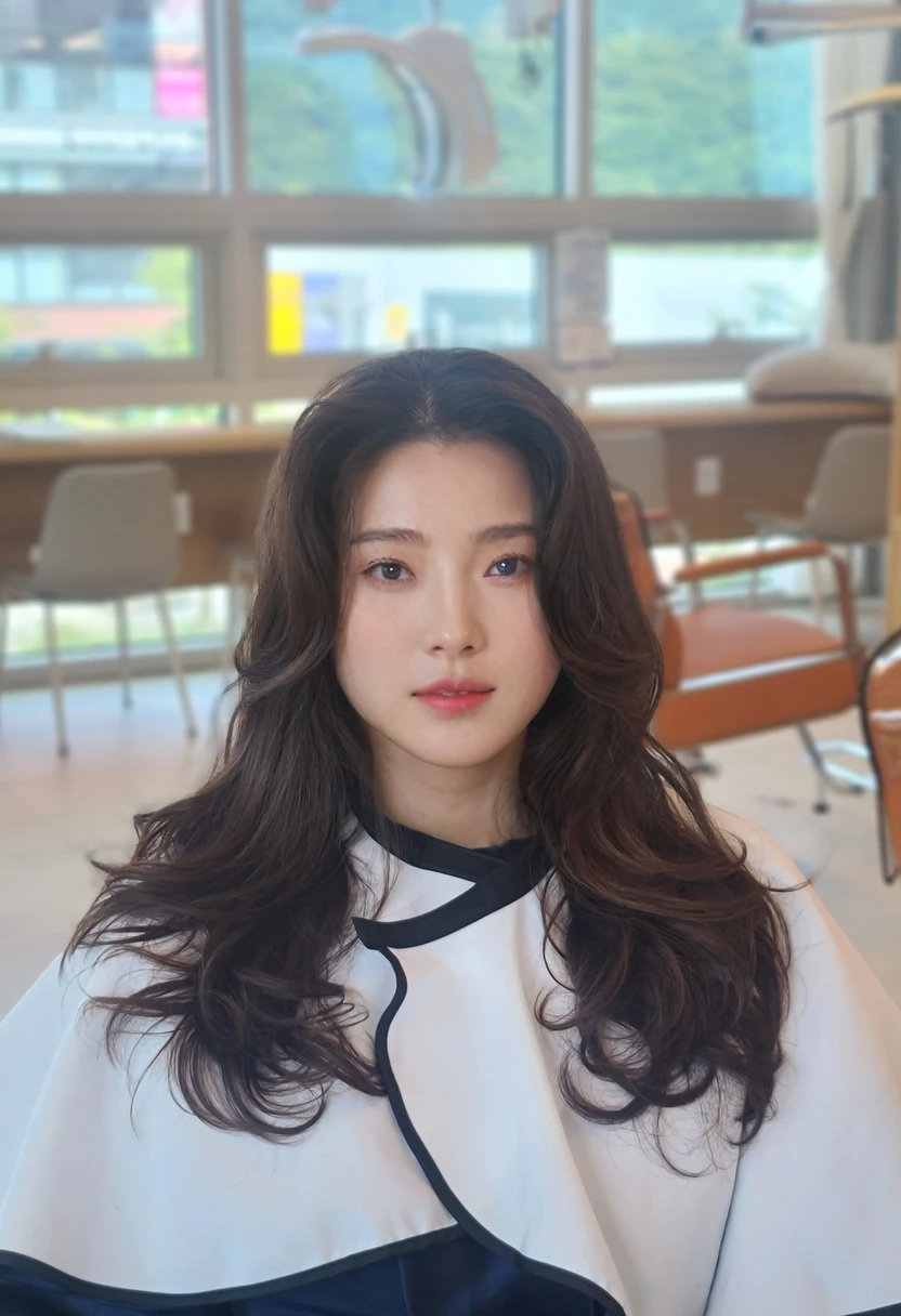 Best Quality, 8k, Masterpiece, (Portrait: 1.3), (photo realistic:1.4), (hyper realistic:1.4), Sharp Focus, looking at viewer, (smoother lighting:1.1), (increase cinematic lighting quality:0.9), realistic lighting, backlighting, light on face, ray trace, (brightening light:1.2), (Increase quality:1.4), sharp detail, (best quality real texture skin:1.4), finely detailed eyes, black_eyes, finely detailed face, 25 year old Korean woman