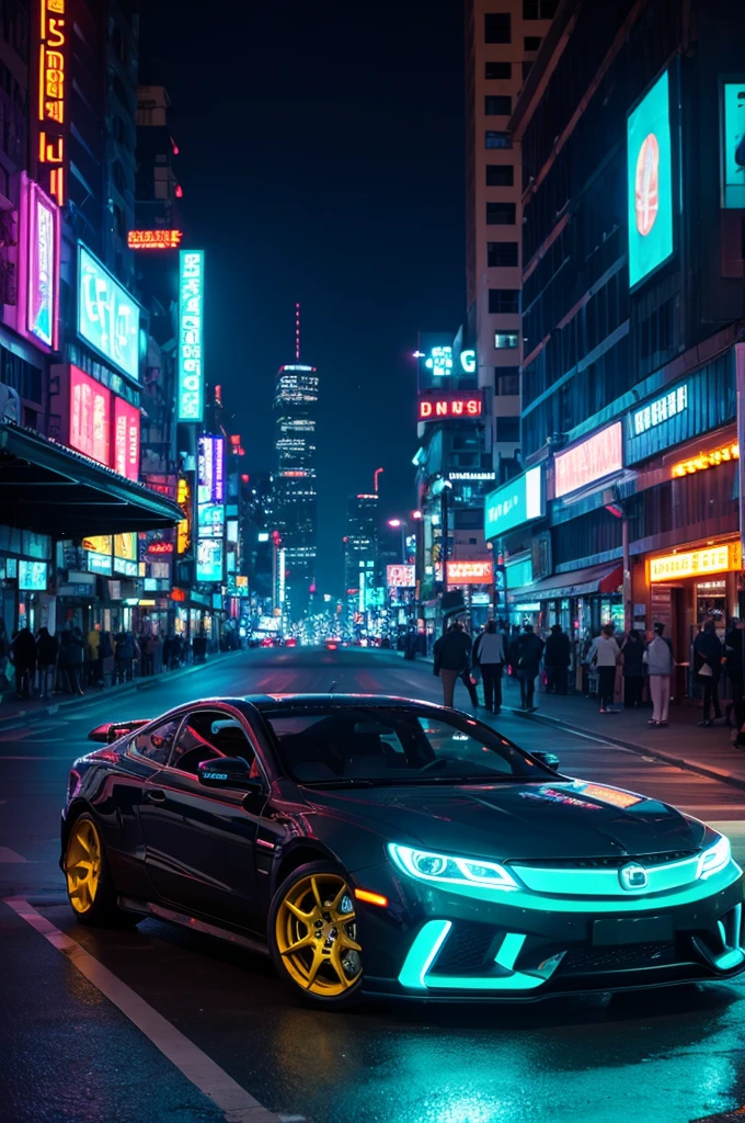 Night city Cyberpunk Homemade car Neon