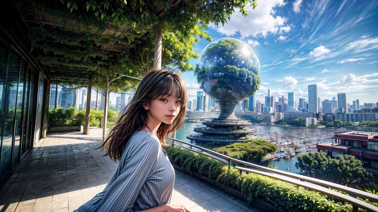 (Best quality,4K,8K,A high resolution,Masterpiece:1.2),Ultra-detailed,(Realistic,Photorealistic,photo-realistic:1.37),Futuristic floating city,Futuristic technology,Huge urban high-tech tablet platform,Airship,Floating in the sky,Futuristic city,Small airships around,High-tech hemispherical platform,Colorful lights,Advanced architecture,modernn architecture,skyscrapper,Access the cloud,Scenic beauty,view over city,Impressive design,Blend seamlessly with nature,energetic and vibrant atmosphere,Futuristic transportation system,Parking is suspended,Transparent path,Lush greenery,Sky gardens,cascading waterfalls,Magnificent skyline,reflections on the water,Sparkling river,Architectural innovation,futuristic skyscrapers,Transparent dome,The shape of the building is unusual,Elevated walkway,Impressive skyline,Glowing lights,Futuristic technology,Minimalist design,Scenic spots,Panoramic view,Cloud Piercing Tower,Vibrant colors,epic sunrise,epic sunset,Dazzling light display,magical ambiance,The future city,Urban Utopia,LuxuryLifestyle,Innovative energy,sustainable development,Smart city technology,Advanced infrastructure,Tranquil atmosphere,Nature and technology live in harmony,Awesome cityscape,Unprecedented urban planning,Architecture connects seamlessly with nature,High-tech metropolis,A cutting-edge engineering marvel,The future of urban living,Visionary architectural concept,Energy-efficient buildings,Harmony with the environment,A city floating above the clouds,Utopian dreams become reality,The possibilities are endless,State-of-the-art transportation network,Green energy integration,Innovative materials,Impressive holographic display,Advanced communication system,Breathtaking aerial view,Quiet and peaceful environment,Modernist aesthetics,Ethereal beauty