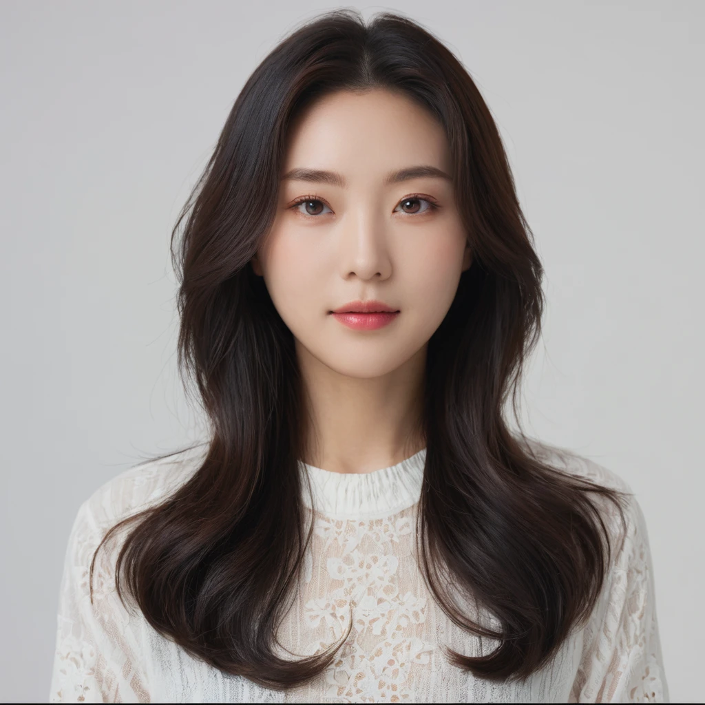 Highest quality, 8K, masterpiece, (Portraiture: 1.3), (Photo Real:1.4), (Ultra-realistic:1.4), Sharp focus, View your viewers, (Smoother lighting:1.1), (Improving the lighting quality of movies:0.9), Realistic lighting, Backlight, Light on the face, Ray-tracing, (Bright light:1.2), (Improvement of quality:1.4), Sharp details, (Highest qualityのリアルテクスチャスキン:1.4), finely detailed eye, black_eye, Detailed painted face, 25 year old Japanese woman, (White Formal_shirt:1.4), (Super long hair:1.5)