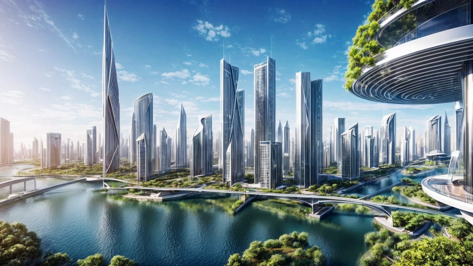 (Best quality,4K,8K,A high resolution,Masterpiece:1.2),Ultra-detailed,(Realistic,Photorealistic,photo-realistic:1.37),Futuristic floating city,Futuristic technology,Huge urban high-tech tablet platform,Airship,Floating in the sky,Futuristic city,Small airships around,High-tech hemispherical platform,Colorful lights,Advanced architecture,modernn architecture,skyscrapper,Access the cloud,Scenic beauty,view over city,Impressive design,Blend seamlessly with nature,energetic and vibrant atmosphere,Futuristic transportation system,Parking is suspended,Transparent path,Lush greenery,Sky gardens,cascading waterfalls,Magnificent skyline,reflections on the water,Sparkling river,Architectural innovation,futuristic skyscrapers,Transparent dome,The shape of the building is unusual,Elevated walkway,Impressive skyline,Glowing lights,Futuristic technology,Minimalist design,Scenic spots,Panoramic view,Cloud Piercing Tower,Vibrant colors,epic sunrise,epic sunset,Dazzling light display,magical ambiance,The future city,Urban Utopia,LuxuryLifestyle,Innovative energy,sustainable development,Smart city technology,Advanced infrastructure,Tranquil atmosphere,Nature and technology live in harmony,Awesome cityscape,Unprecedented urban planning,Architecture connects seamlessly with nature,High-tech metropolis,A cutting-edge engineering marvel,The future of urban living,Visionary architectural concept,Energy-efficient buildings,Harmony with the environment,A city floating above the clouds,Utopian dreams become reality,The possibilities are endless,State-of-the-art transportation network,Green energy integration,Innovative materials,Impressive holographic display,Advanced communication system,Breathtaking aerial view,Quiet and peaceful environment,Modernist aesthetics,Ethereal beauty