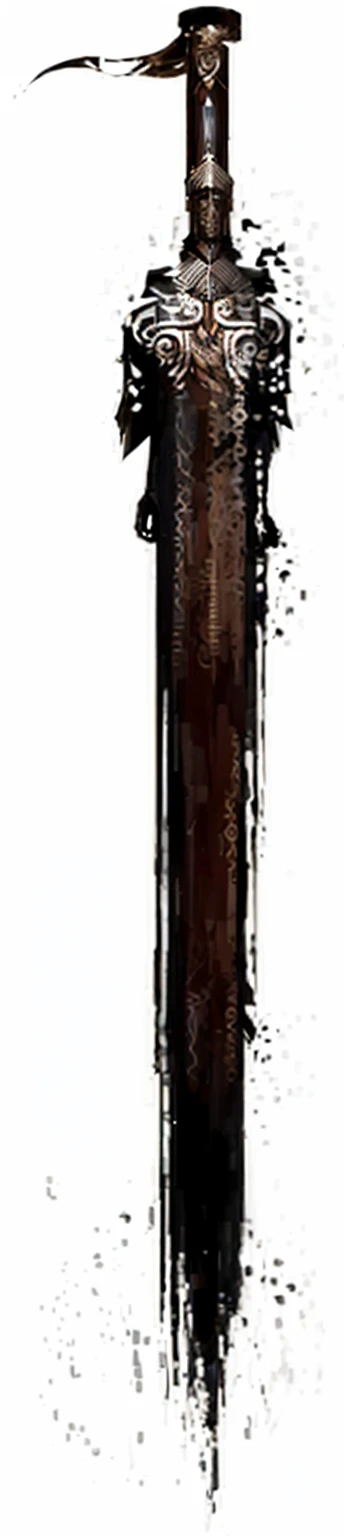 there is a man standing in the water with an umbrella, distant full body view, wooden staff, full body length shot, holding a wooden staff, magic wooden staff, totem pole, bone scepter, full-length view, full - length view, elongated figure, full body image, full length portrait, full body close-up shot, tall skeletal figure