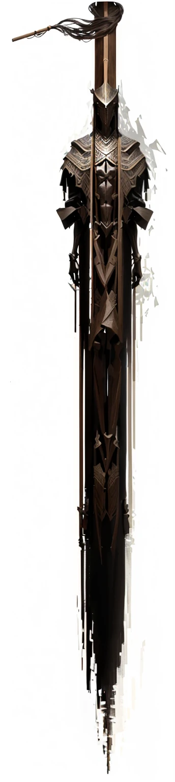 there is a man standing in the water with an umbrella, distant full body view, wooden staff, full body length shot, holding a wooden staff, magic wooden staff, totem pole, bone scepter, full-length view, full - length view, elongated figure, full body image, full length portrait, full body close-up shot, tall skeletal figure