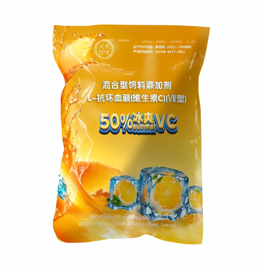 a close up of a bag of orange juice with ice cubes, c4d”, High-quality local rendering, uv, stringy viscous liquid, 50, Flexitank, Max 3D, 3D CG, 3d graphic, zhuoxin ye, 5 d, 5D, “Photorealistic”, juice, author:Ni Yuanlu, product, 3D product
